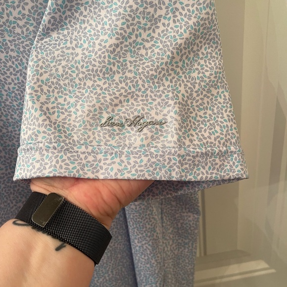 Ben Hogan Performance Light Blue Patterned Golf Polo Recycled Polyester - large - Picture 4 of 4